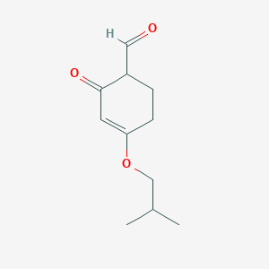 molecular formula C11H16O3 B14618031 4-(2-Methylpropoxy)-2-oxocyclohex-3-ene-1-carbaldehyde CAS No. 60068-08-8