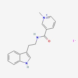 N-[2-(1H-indol-3-yl)ethyl]-1-methylpyridin-1-ium-3-carboxamide;iodide