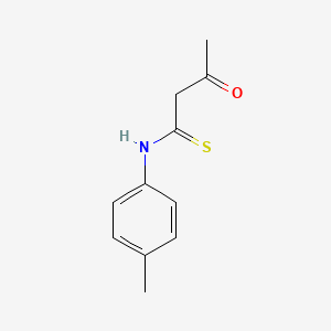 molecular formula C11H13NOS B14618054 Butanethioamide, N-(4-methylphenyl)-3-oxo- CAS No. 60728-85-0