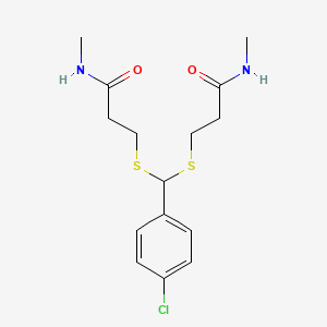 3,3'-{[(4-Chlorophenyl)methylene]disulfanediyl}bis(N-methylpropanamide)