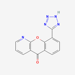 molecular formula C13H7N5O2 B14618112 9-(2H-Tetrazol-5-yl)-5H-[1]benzopyrano[2,3-b]pyridin-5-one CAS No. 58712-67-7