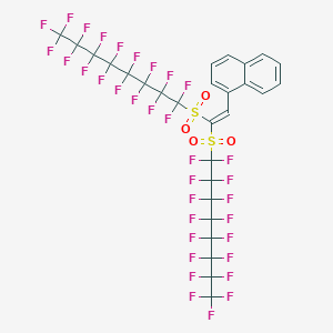 1-[2,2-Bis(1,1,2,2,3,3,4,4,5,5,6,6,7,7,8,8,8-heptadecafluorooctane-1-sulfonyl)ethenyl]naphthalene