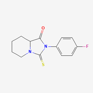 Imidazo(1,5-a)pyridin-1(5H)-one, 2-(4-fluorophenyl)hexahydro-3-thioxo-