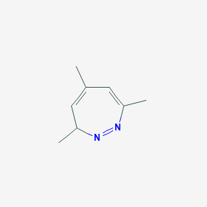 molecular formula C8H12N2 B14618159 3,5,7-Trimethyl-3H-1,2-diazepine CAS No. 57767-47-2