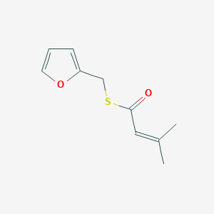 molecular formula C10H12O2S B14618160 S-[(Furan-2-yl)methyl] 3-methylbut-2-enethioate CAS No. 59020-88-1