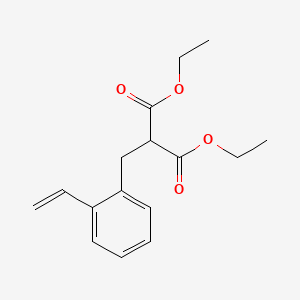 molecular formula C16H20O4 B14618177 Diethyl [(2-ethenylphenyl)methyl]propanedioate CAS No. 59991-10-5