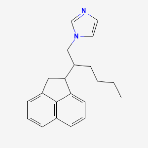 molecular formula C21H24N2 B14618185 1-[2-(1,2-Dihydroacenaphthylen-1-YL)hexyl]-1H-imidazole CAS No. 61007-16-7