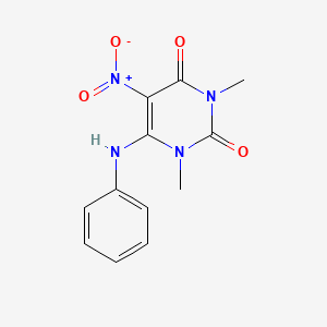 1,3-Dimethyl-5-nitro-6-(phenylamino)pyrimidine-2,4(1h,3h)-dione