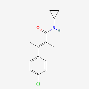 2-Butenamide, 3-(4-chlorophenyl)-N-cyclopropyl-2-methyl-, (E)-