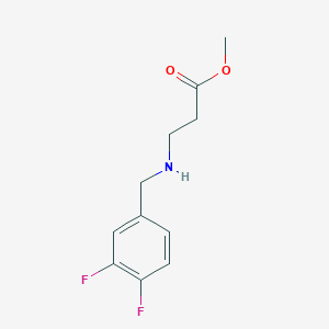 molecular formula C11H13F2NO2 B1461822 Methyl 3-{[(3,4-difluorophenyl)methyl]amino}propanoate CAS No. 1152548-66-7