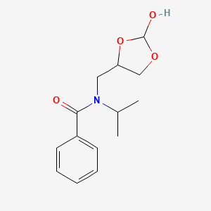 molecular formula C14H19NO4 B14618230 N-[(2-Hydroxy-1,3-dioxolan-4-yl)methyl]-N-(propan-2-yl)benzamide CAS No. 60602-60-0