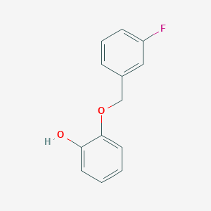 molecular formula C13H11FO2 B1461824 2-[(3-Fluorophenyl)methoxy]phenol CAS No. 758706-50-2