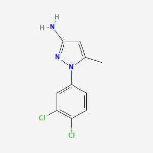 molecular formula C10H9Cl2N3 B1461827 1-(3,4-dichlorophenyl)-5-methyl-1H-pyrazol-3-amine CAS No. 1172560-74-5