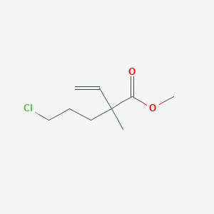 Methyl 5-chloro-2-ethenyl-2-methylpentanoate