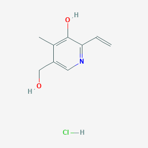 molecular formula C9H12ClNO2 B14618371 2-Ethenyl-5-(hydroxymethyl)-4-methylpyridin-3-ol;hydrochloride CAS No. 60331-36-4