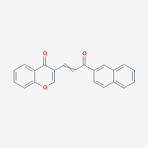 molecular formula C22H14O3 B14618389 3-[3-(Naphthalen-2-yl)-3-oxoprop-1-en-1-yl]-4H-1-benzopyran-4-one CAS No. 59431-50-4