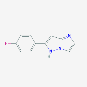 B146184 6-(4-Fluorophenyl)-1H-imidazo(1,2-b)pyrazole CAS No. 130598-73-1