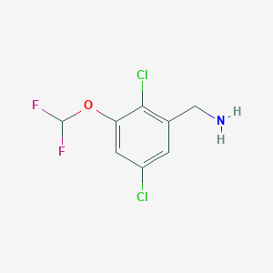 molecular formula C8H7Cl2F2NO B1461840 2,5-Dichloro-3-(difluoromethoxy)benzylamine CAS No. 1803714-11-5