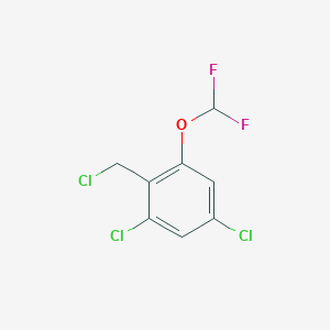 molecular formula C8H5Cl3F2O B1461841 2,4-Dichloro-6-(difluoromethoxy)benzyl chloride CAS No. 1803714-26-2