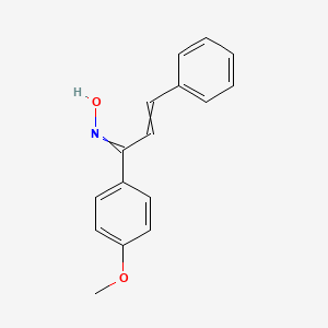 molecular formula C16H15NO2 B14618465 2-Propen-1-one, 1-(4-methoxyphenyl)-3-phenyl-, oxime CAS No. 59305-67-8