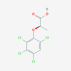 molecular formula C9H6Cl4O3 B14618485 (2R)-2-(2,3,4,6-Tetrachlorophenoxy)propanoic acid CAS No. 60210-90-4