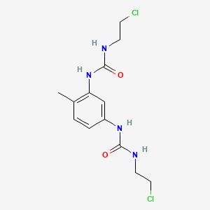 molecular formula C13H18Cl2N4O2 B14618489 Urea, 1,1'-(4-methyl-m-phenylene)bis(1-(2-chloroethyl)- CAS No. 60984-07-8