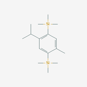 molecular formula C16H30Si2 B14618497 [2-Methyl-5-(propan-2-yl)-1,4-phenylene]bis(trimethylsilane) CAS No. 59877-35-9