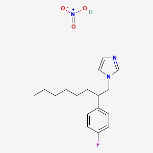 molecular formula C17H24FN3O3 B14618529 1-[2-(4-Fluorophenyl)octyl]imidazole;nitric acid CAS No. 58831-01-9