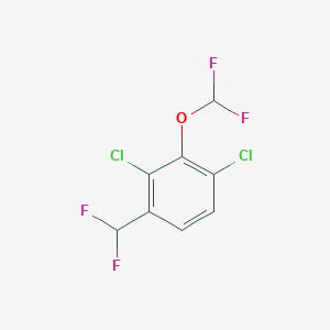 molecular formula C8H4Cl2F4O B1461853 2,4-Dichloro-3-(difluoromethoxy)benzodifluoride CAS No. 1803712-59-5