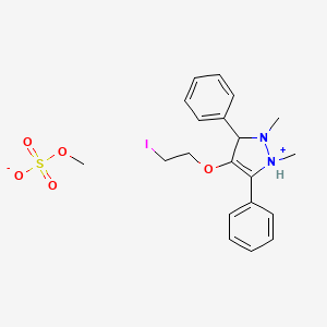 4-(2-Iodoethoxy)-1,2-dimethyl-3,5-diphenyl-2,3-dihydro-1H-pyrazol-1-ium methyl sulfate