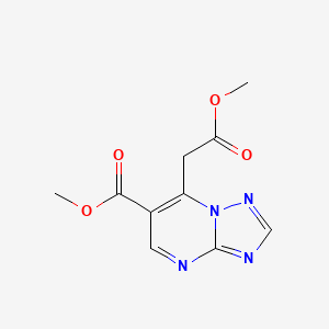 molecular formula C10H10N4O4 B1461854 Methyl 7-(2-methoxy-2-oxoethyl)[1,2,4]triazolo[1,5-a]pyrimidine-6-carboxylate CAS No. 2104152-61-4