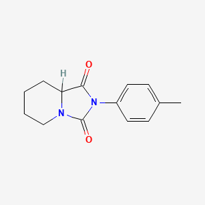 molecular formula C14H16N2O2 B14618541 2-(4-Methylphenyl)tetrahydroimidazo[1,5-a]pyridine-1,3(2h,5h)-dione CAS No. 60725-68-0