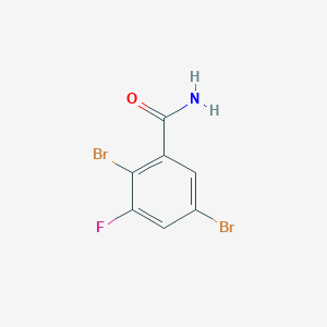 molecular formula C7H4Br2FNO B1461856 2,5-Dibromo-3-fluorobenzamide CAS No. 1806294-65-4