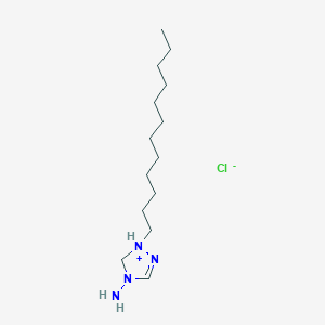 molecular formula C14H31ClN4 B14618571 4-Amino-1-dodecyl-4,5-dihydro-1H-1,2,4-triazol-1-ium chloride CAS No. 59944-33-1