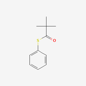 molecular formula C11H14OS B14618572 Propanethioic acid, 2,2-dimethyl-, S-phenyl ester CAS No. 60718-19-6