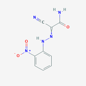 molecular formula C9H7N5O3 B14618588 Acetamide, 2-cyano-2-[(2-nitrophenyl)hydrazono]- CAS No. 59064-05-0