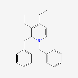 molecular formula C23H27N B14618607 1,2-Dibenzyl-3,4-diethyl-1,2-dihydropyridine CAS No. 60333-18-8