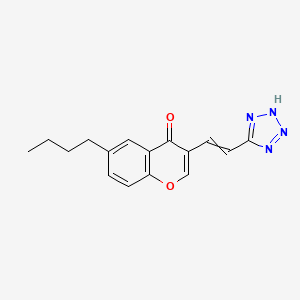 molecular formula C16H16N4O2 B14618611 6-Butyl-3-[2-(2H-tetrazol-5-yl)ethenyl]-4H-1-benzopyran-4-one CAS No. 60723-63-9