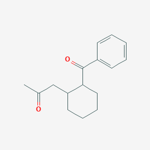 molecular formula C16H20O2 B14618618 1-(2-Benzoylcyclohexyl)propan-2-one CAS No. 58337-94-3