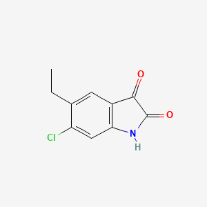 molecular formula C10H8ClNO2 B1461862 1H-Indole-2,3-dione, 6-chloro-5-ethyl- CAS No. 1379362-81-8