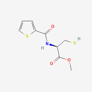 molecular formula C9H11NO3S2 B14618641 L-Cysteine, N-(2-thienylcarbonyl)-, methyl ester CAS No. 60654-21-9