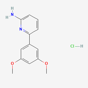 molecular formula C13H15ClN2O2 B1461871 盐酸6-(3,5-二甲氧苯基)吡啶-2-胺 CAS No. 1803603-49-7