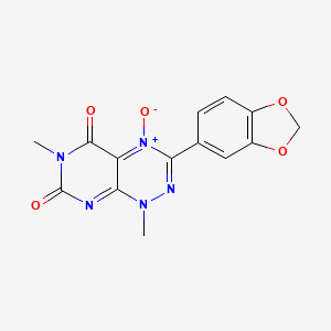 3-(1,3-Benzodioxol-5-yl)-1,6-dimethylpyrimido(5,4-e)(1,2,4)triazine-5,7(1H,6H)-dione 4-oxide