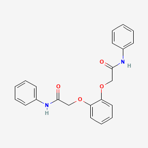 molecular formula C22H20N2O4 B14618724 Acetamide, 2,2'-[1,2-phenylenebis(oxy)]bis[N-phenyl- CAS No. 59007-19-1