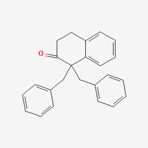 molecular formula C24H22O B14618731 2(1H)-Naphthalenone, 3,4-dihydro-1,1-bis(phenylmethyl)- CAS No. 57335-54-3