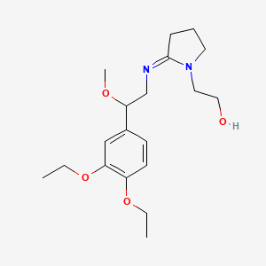 2-[(2Z)-2-{[2-(3,4-Diethoxyphenyl)-2-methoxyethyl]imino}pyrrolidin-1-yl]ethan-1-ol