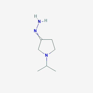 molecular formula C7H15N3 B14618811 3-Hydrazinylidene-1-(propan-2-yl)pyrrolidine CAS No. 58039-29-5