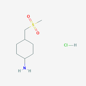 molecular formula C8H18ClNO2S B1461884 4-(甲磺酰甲基)环己-1-胺盐酸盐 CAS No. 2206609-31-4