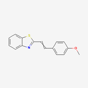 molecular formula C16H13NOS B14618851 Benzothiazole, 2-[2-(4-methoxyphenyl)ethenyl]- CAS No. 59198-05-9