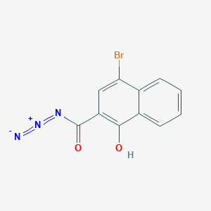 molecular formula C11H6BrN3O2 B14618901 4-Bromo-1-hydroxynaphthalene-2-carbonyl azide CAS No. 57233-78-0